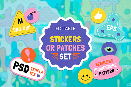 Editable Stickers Or Patches