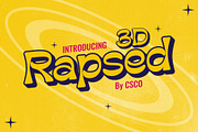 Rapsed 3D, a Sans Serif Font by Craft Supply Co. (Thumbnail 1 of 8)
