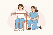 Guided Senior Rehab Illustration, an Object Graphic by Jump Studio (Thumbnail 6 of 12)
