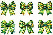 Watercolor St Patrick's Day Bow, an Illustration by DreamCafeArt (Thumbnail 2 of 5)