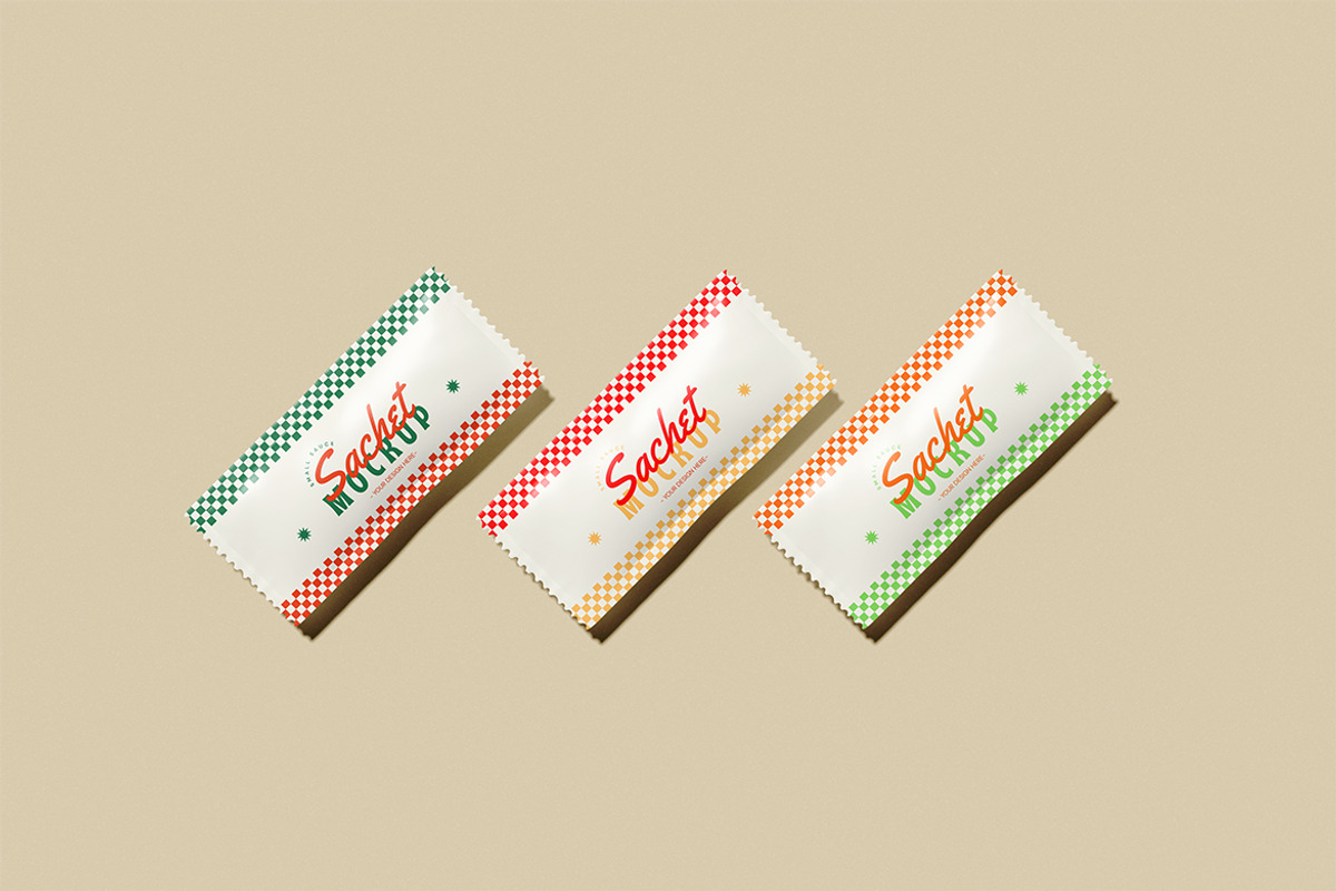 Sauce Sachet Mockup, a Packaging Mockup by xavier_studio (Photo 5 of 5)