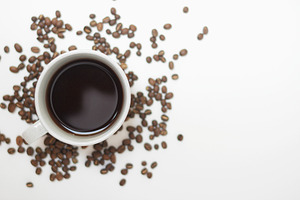 Cup of Coffee & Coffee Beans