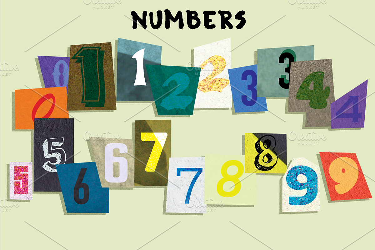 Magazine Cut-Outs+Blob Control Font, an Object Graphic by Rachel McBride Creative (Photo 3 of 10)
