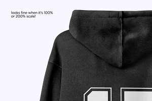 Hooded Sweatshirt Back PSD Mockup