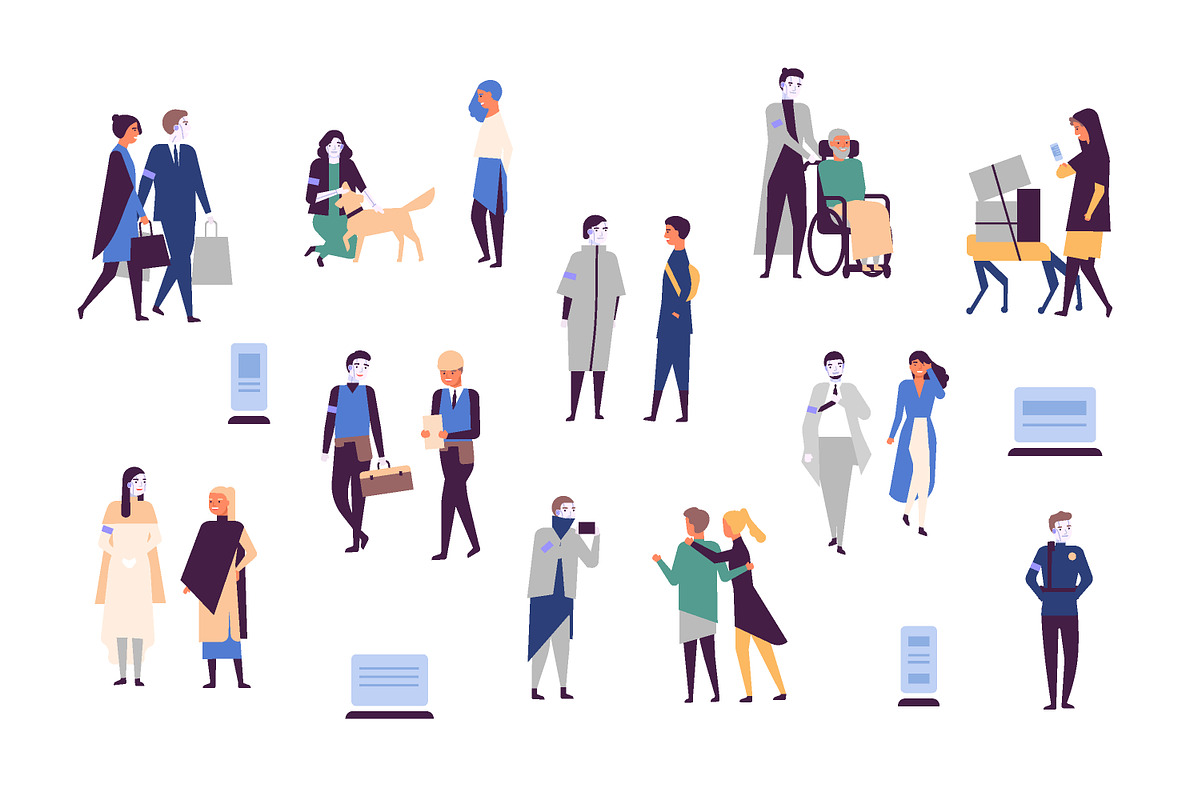 Robots and people set, a Technology Illustration by Good Studio (Photo 1 of 4)