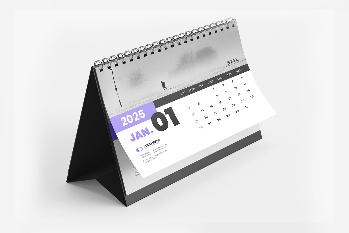 2025 desk calendar design template, a Stationery Template by Tanmoy Topu