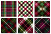 Burgundy Green Plaid Pattern, an Illustration by Dream Creation (Thumbnail 5 of 6)