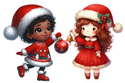 Christmas  Girl Clipart, an Illustration by Designworld (Thumbnail 3 of 6)