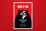 Mask of Owl Horror Movie Flyer, a Flyer Template by ashenterprise (Thumbnail 1 of 2)