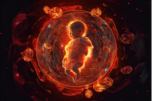 Unborn baby in womb, a Beauty & Fashion Photo by Neirfy