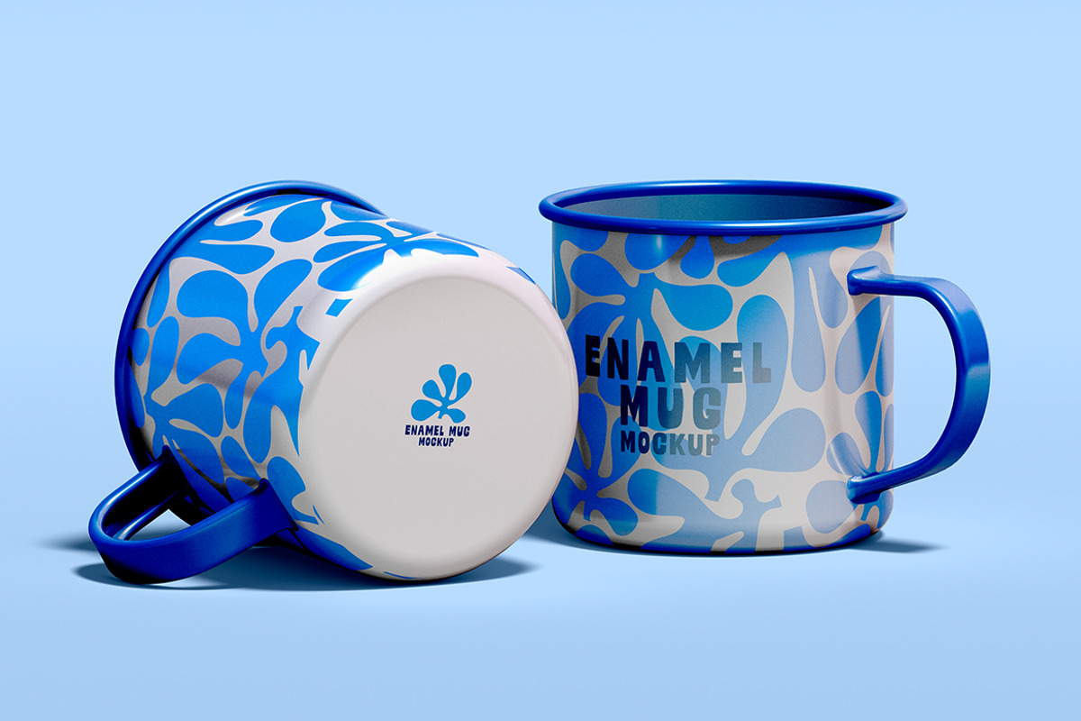 Enamel Mug Mockup With Two Views, a Product Mockup by McLittle Stock (Photo 1 of 2)