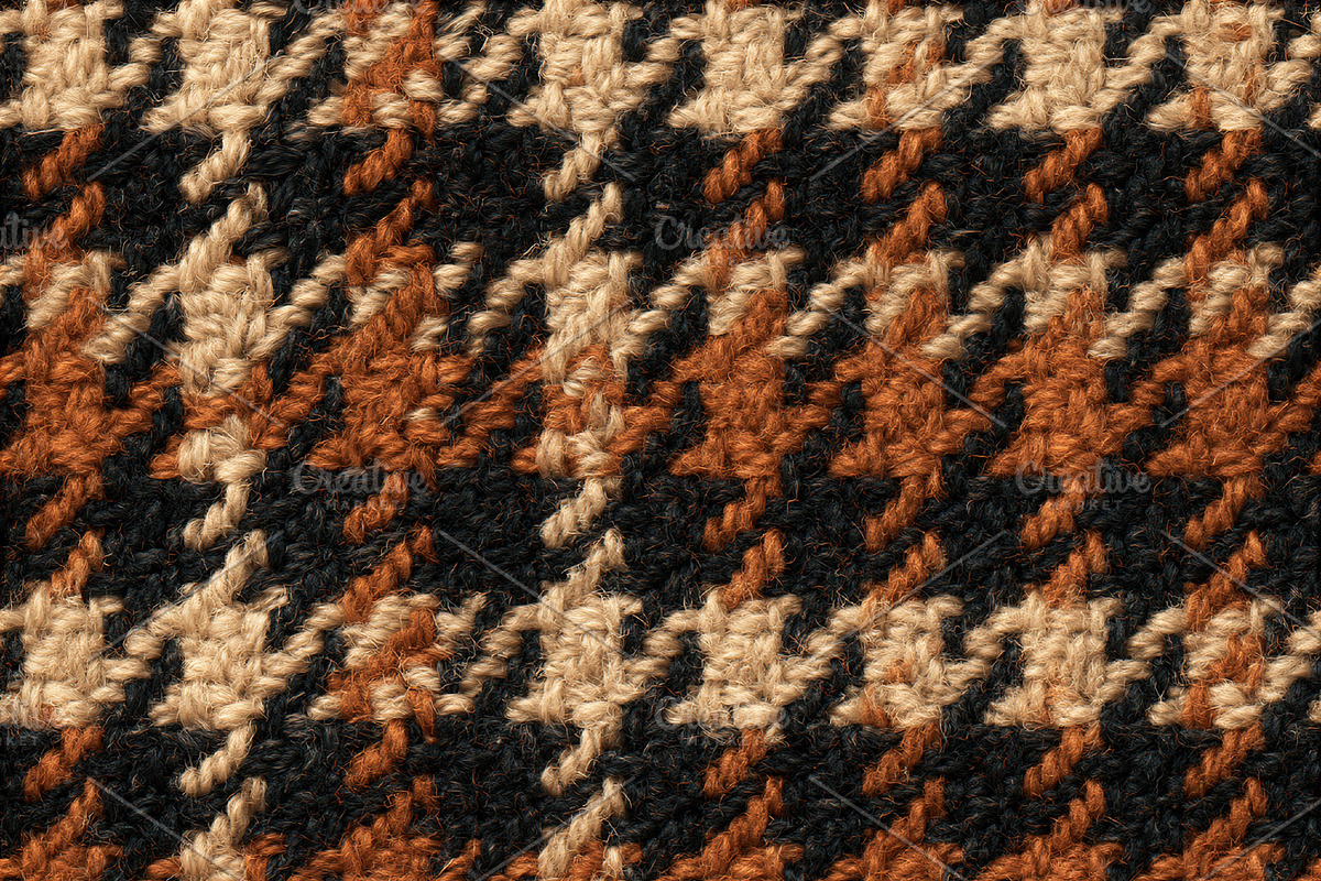 Seamless pattern houndstooth pattern fabric showing woven wool t, a Pattern Graphic by Studio ANNA