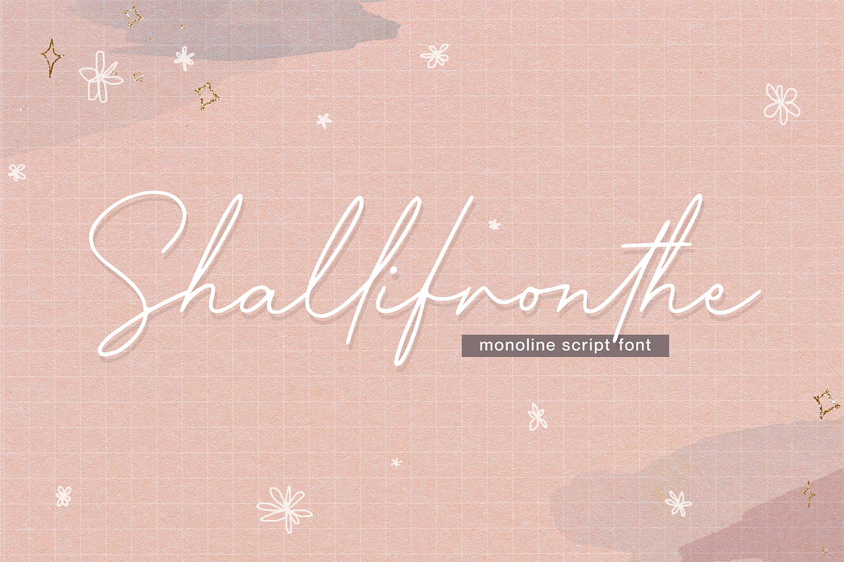 Shallifronthe A Monoline Script, a Script Font by Allouse Studio (Photo 1 of 10)