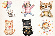 Cute Cat Sublimation Clipart, an Illustration by Libby Wishes (Thumbnail 3 of 7)