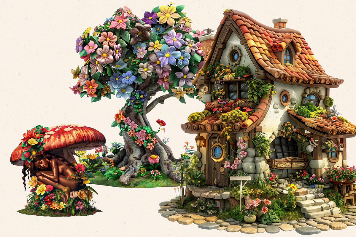 HAPPY SPRING FOREST FAIRY CLIPART, a Person Illustration by Daring Digies (Photo 6 of 10)