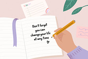 Quick notes | Handwritten Font, a Sans Serif Font by AngelinaKovel (Thumbnail 8 of 11)