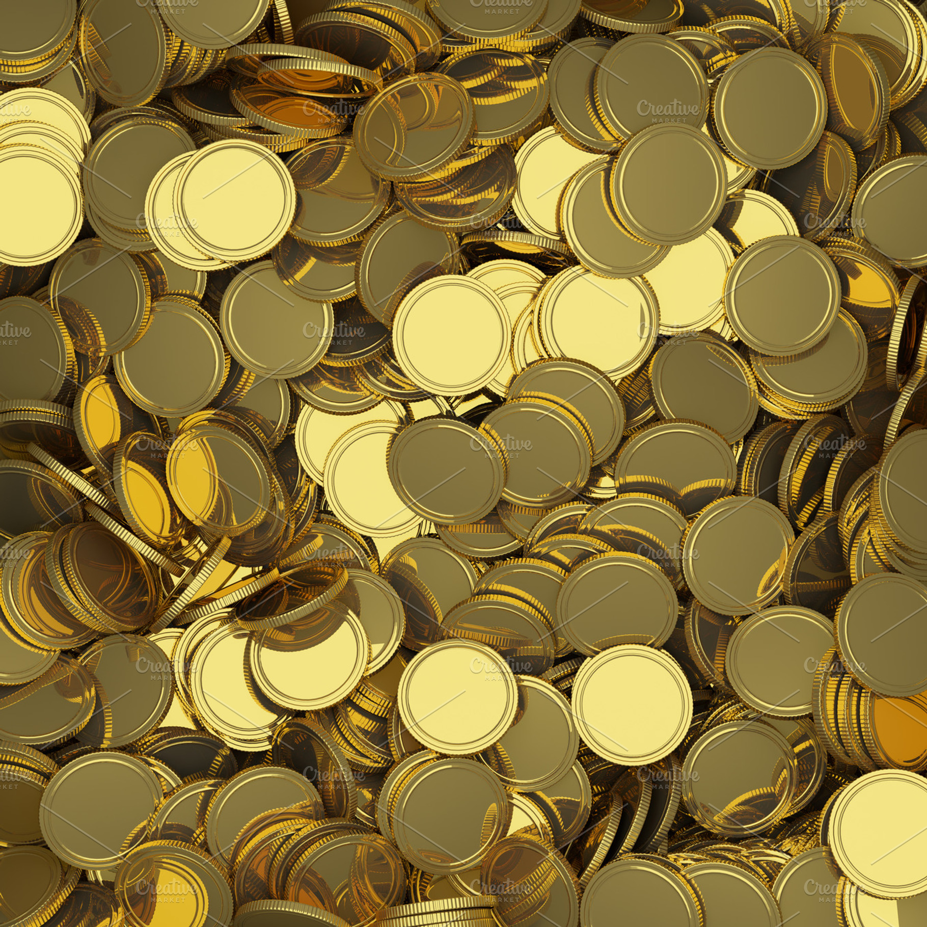 Golden coins background, a Business Photo by Pakete Art