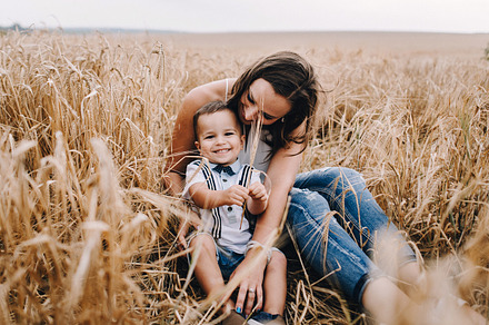 Mother's love stock photo containing son and mother
