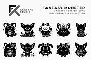 Cute Fantasy Monster, a Solid Icon by Akatype Studio (Thumbnail 1 of 3)