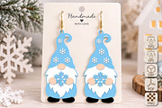 Christmas Gnome Earrings Laser Cut, a Seasonal Illustration by Canvas Craft (Thumbnail 1 of 5)