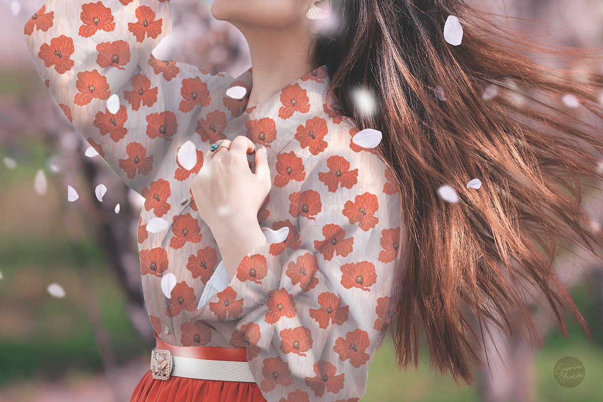 Painted Floral Patterns - The Poppy, a Pattern Graphic by Euonia Meraki (Photo 8 of 10)