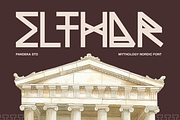 Elthar - Mythology Display Font, a Sans Serif Font by Pandeka Studio (Thumbnail 1 of 9)