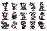 Quirky Halloween PNG Clipart Bundle, a Seasonal Illustration by Nicolle's Colorful Art (Thumbnail 4 of 5)