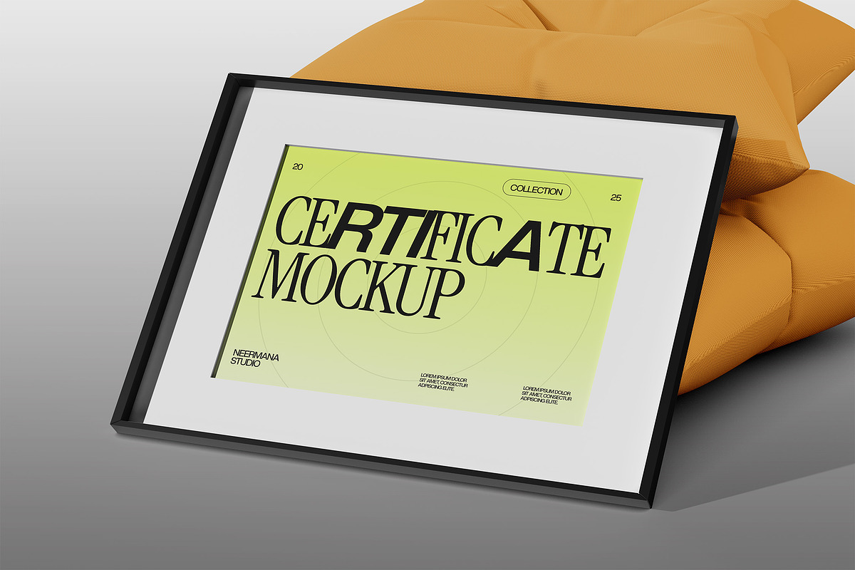 Certificate Mockup Pack, a Merchandise Mockup by Neermana (Photo 6 of 9)