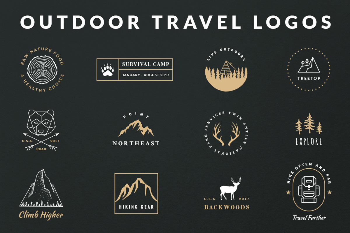Vintage Outdoor Travel Logos, a Branding & Logo Template by Build Interactive (Photo 1 of 8)