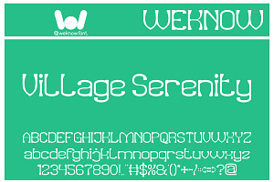 Village Serenity font, a Slab Serif Font by weknow