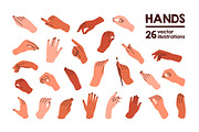 Hand gestures, finger signs set, an Illustration by Good Studio (Thumbnail 1 of 4)