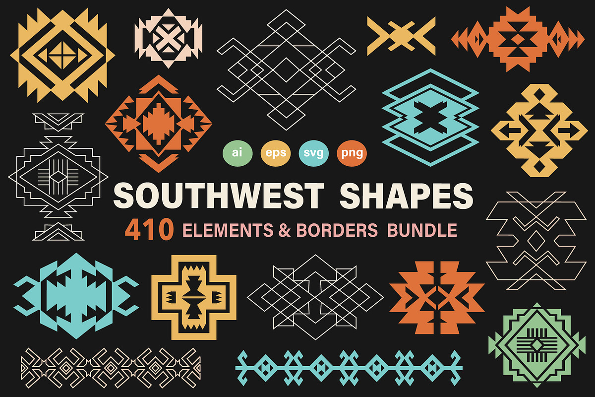 410 Southwestern Shapes Atelier +SVG, an Object Graphic by Katrinelly (Photo 1 of 14)