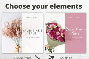 52 FLOWER SHOP Canva Templates