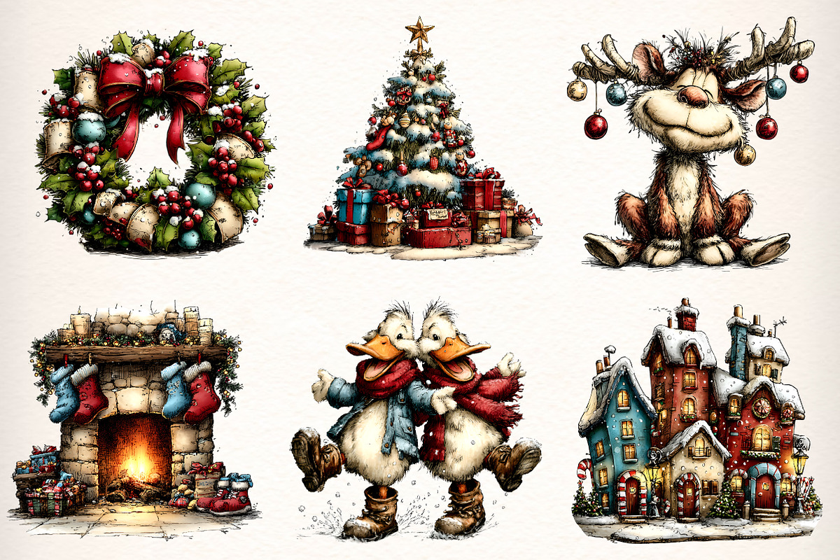 Whimsical Winter Clipart, an Illustration by Dream Creation (Photo 5 of 7)