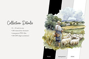 100 watercolour England clip art, a Person Illustration by Poppy Lane Studio (Thumbnail 10 of 10)