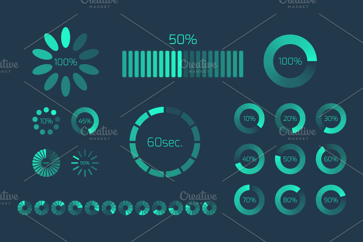 Progress bar icons, a Templates & Theme by Tori Design (Photo 3 of 3)