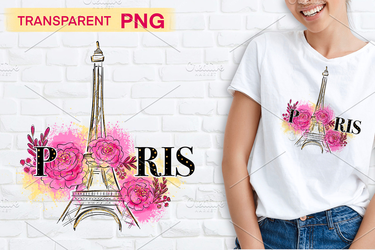 Eiffel Tower PNG clipart, a Transportation Illustration by LoLoArt (Photo 1 of 3)