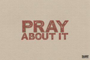 Pray About It Christian Png, Retro, an Object Graphic by SharpMarketplace
