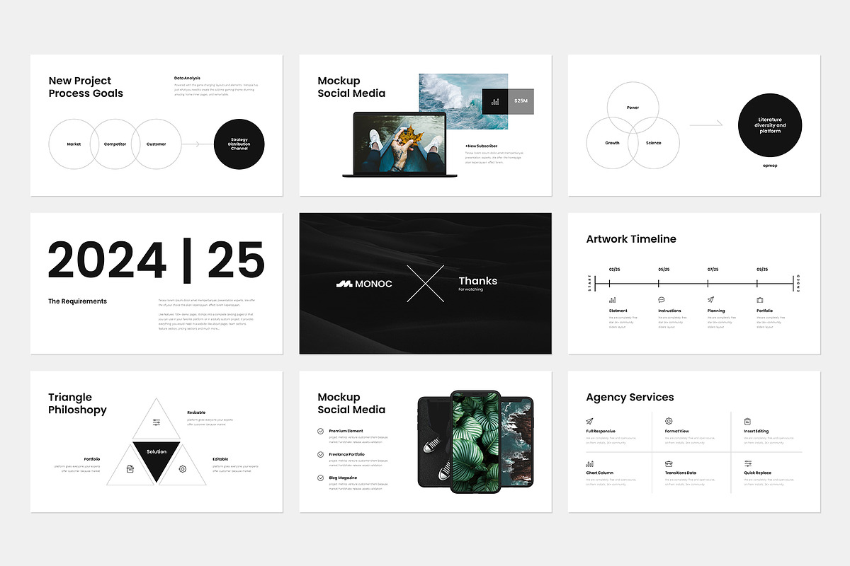 Monoc Presentation Template Design, a Presentation Template by Rocketstill (Photo 5 of 5)