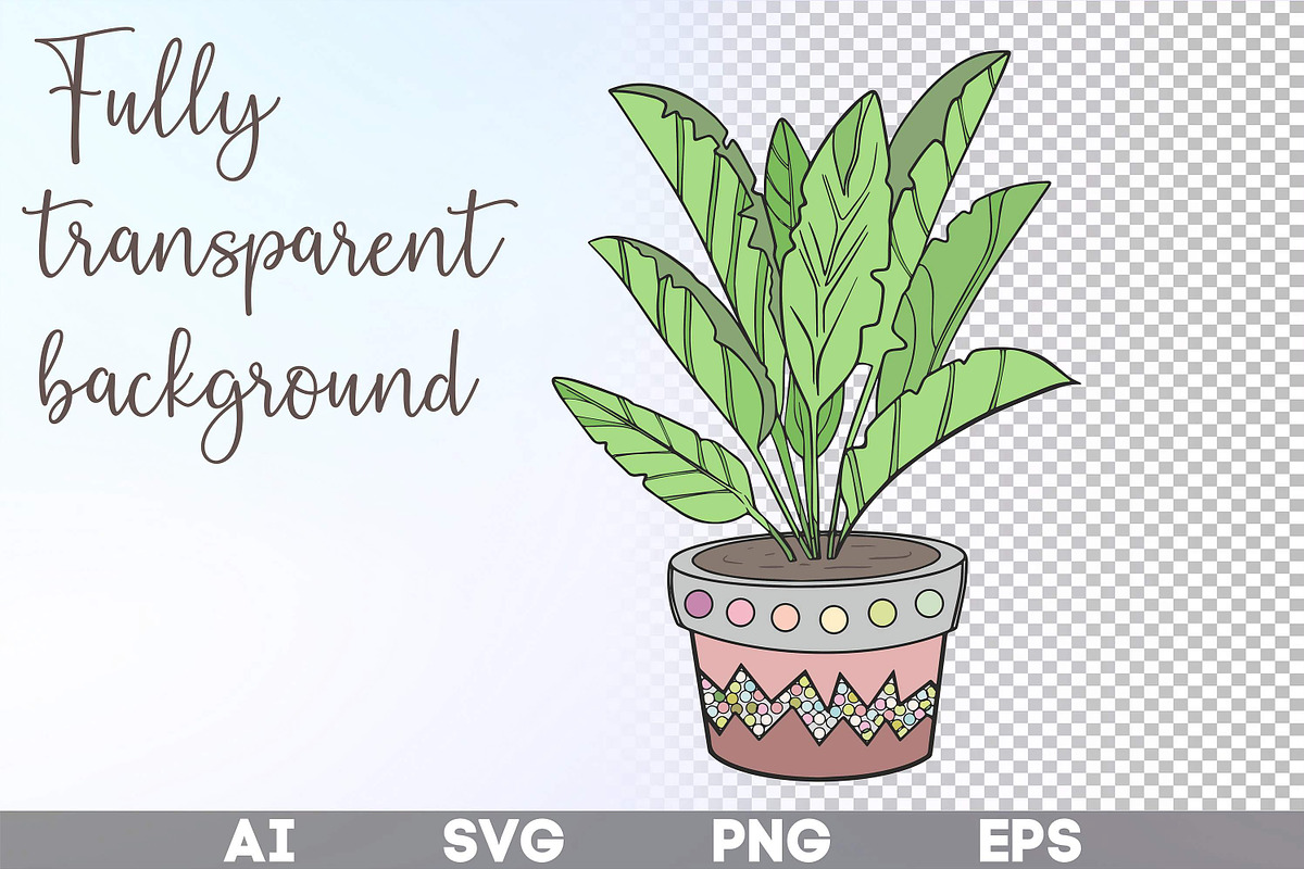 Potted Plants SVG Bundle, a Graphic by KostaDigitalArt (Photo 4 of 10)