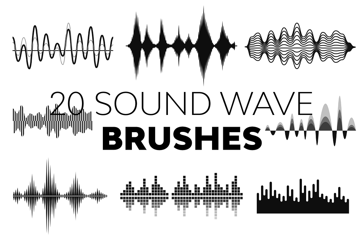 Sound Wave Brushes, a Brush Add-On by UnicDesign