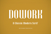 Dowork Decorative Serif, a Serif Font by Revoltan Studios (Thumbnail 1 of 6)