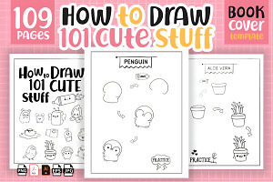 How to Draw 101 Cute Stuff for Kids, a Marketing Template by Coco Bloom