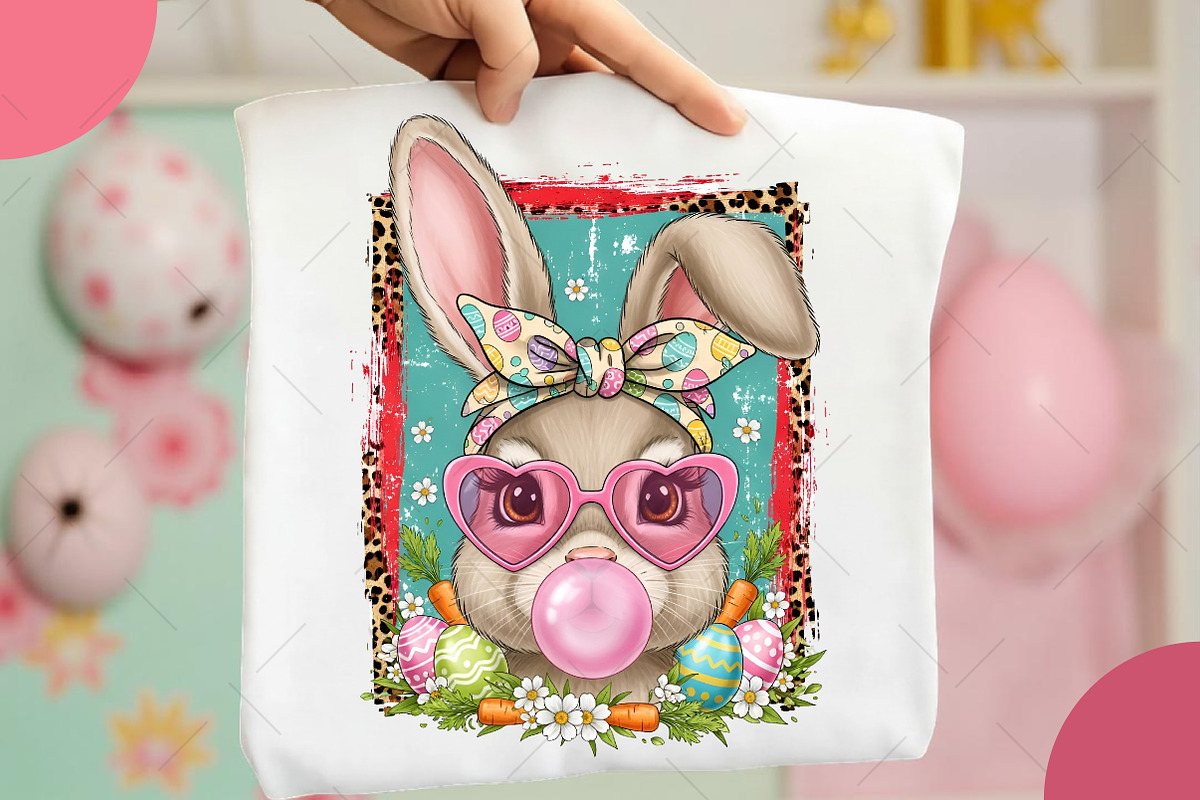 Bubblegum Easter Bunny PNG, an Illustration by OK Design (Photo 5 of 6)