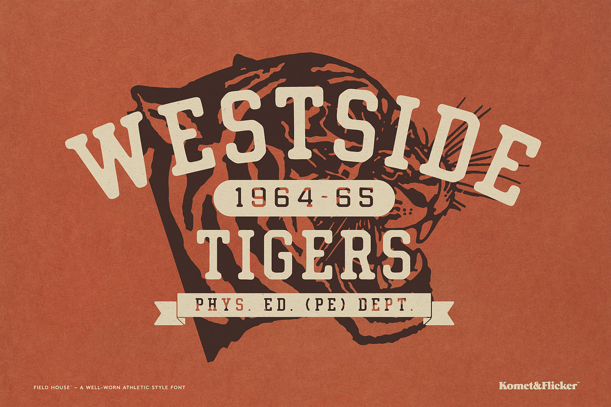 Field House - A Rustic Athletic Font, a Slab Serif Font by Komet & Flicker (Photo 5 of 14)