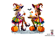 Halloween Witch PNG Clipart Bundle, a Graphic by Clipart Studio (Thumbnail 6 of 11)