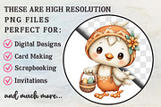 Boho Easter Floral Animals Clipart, an Animal Illustration by RobertsArt (Thumbnail 2 of 6)