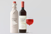 Wine Bottle Mockup Kit, a Merchandise Mockup by PSD Market (Thumbnail 8 of 16)