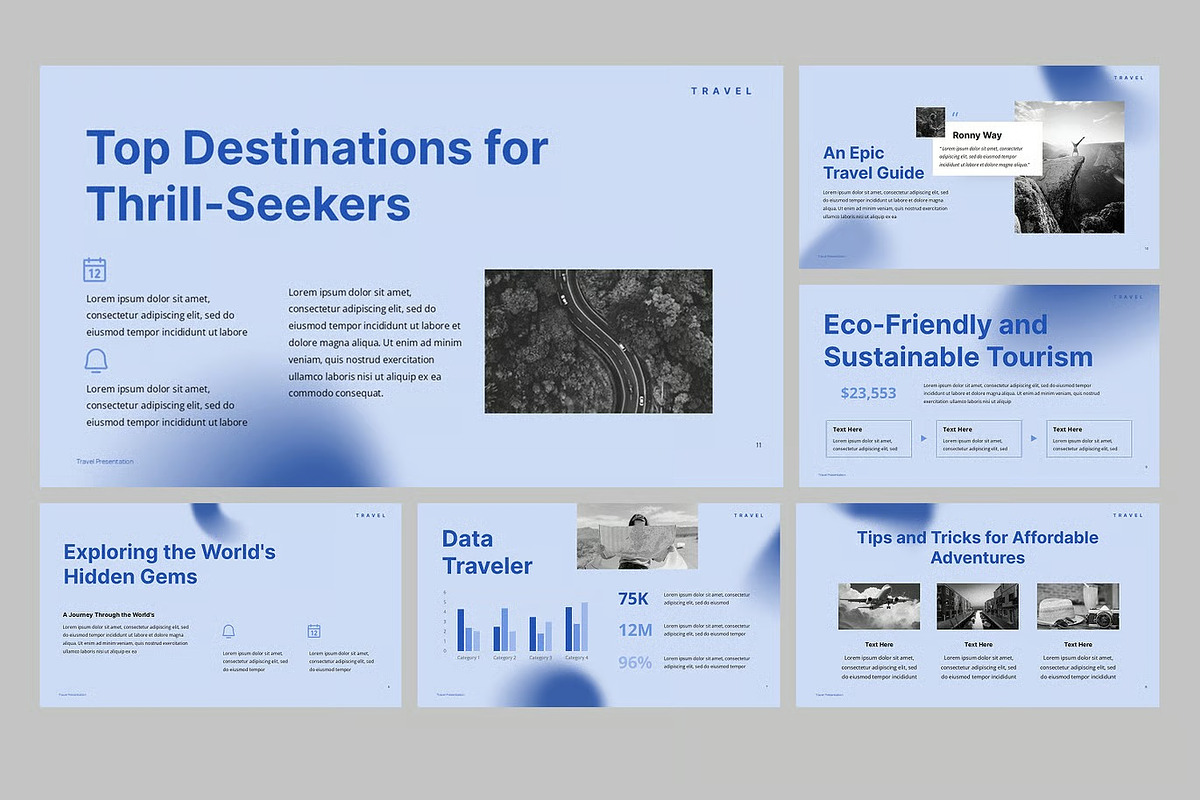 Travel Tourism Keynote Templates, a Presentation Template by Fit-tee (Photo 3 of 4)