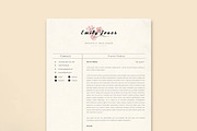 Floral Resume CoverLetter Template C, a Resume Template by Showy68 Template (Thumbnail 3 of 5)